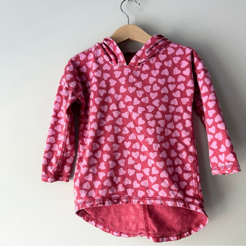 Tea Collection Heart Print Hoodie